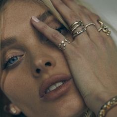 Virgo Diamond Constellation Ring – Logan Hollowell Layering Rings, Logan Hollowell, Constellation Ring, Rose Thorns, Pave Diamond Band, Jewelry Photoshoot, Gemstone Meanings, Elsa Hosk, Blue Moonstone