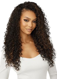 Outre QuickWeave Half Wig Lumi - Elevate Styles Vivica Fox, Half Wig, Chocolate Swirl, Quick Weave, Half Wigs, 60 Seconds, All Inclusive, Red Velvet, Hair Extensions