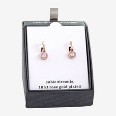 Included: 1 Pair of EarringsFeatures: In A Gift Box, Nickel FreeEarring Back: PostStone Cut: RoundStone Millimeter Measurement: 5.3 Mm Width, 5.3 Mm LengthMetal Color: Rose ToneEarring Length: 20.7mmEarring Width: 8.6mmCare: Wipe CleanStone Type: 2 Crystal, 16 Cubic ZirconiaEarrings Style: Drop EarringsMetal: 18k Rose Gold Over BrassCountry of Origin: Imported Pink Gold Cubic Zirconia Earrings Gift, Rose Gold Cubic Zirconia Earrings As Gift For Her, Rose Gold Cubic Zirconia Earrings For Her, Rose Gold Cubic Zirconia Earrings For Gift, Rose Gold Earrings Gift For Her, Elegant Pink Gold Hoop Earrings For Gift, Elegant Pink Gold Hoop Earrings As Gift, Earrings Drop, 18k Rose Gold