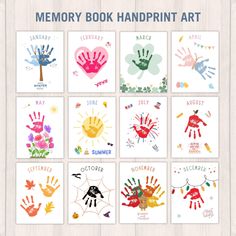 the memory book handprint art