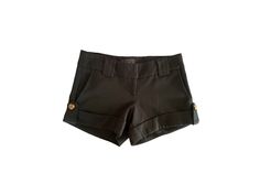 "Vintage 2000's shorts in black. Low waisted with a zipper closure. Two open pockets on hip.  DETAILS Best fits: Women's size S  Condition: Very good vintage Material: Polyester Rayon Spandex  MEASUREMENTS Taken from seam to seam while the garment is lying flat. Double the armpit, waist, and hips. Length from Top: 10\" Waist: 14\" Hips: 18\" Rise 8\"" 2000s Shorts, Party Grunge, Red Halter Top, Short Noir, Grunge 2000s, Mini Party, Vintage Material, Dress Out, Y2k Black