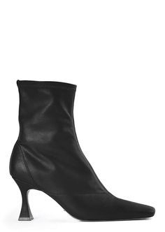 Don't miss out on our Fomo ankle boot. Set to impress, this pared back design showcases an extended square toe-shape with a fitted upper, subtle stitch detailing and an inner zip to easily slip on and go. Finished with a statement hourglass shaped heel for a unique point of difference. -Material: ALL NEW Leather Upper & Lining -Sole: Man-Made -Fit: True to size -Toe-shape: Squared -Features: Inner zip -Leg Height: 16cm -Heel: 8cm Shop Boots Online, Shop Boots, Tony Bianco, Back Design, Black Ankle Boots, Venice, Ankle Boot, Leather Upper, Ankle Boots