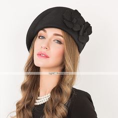 Hats Wool Beret Hat Fedora Hat Wedding Casual Tea Party Kentucky Derby Horse Race Elegant Simple With Floral Headpiece Headwear 2024 - $39.99 Fedora Hat Wedding, Casual Tea Party, Kentucky Derby Horses, Derby Horse, Wedding Casual, Hat Fedora, Hat Wedding, Wool Beret, Horse Race