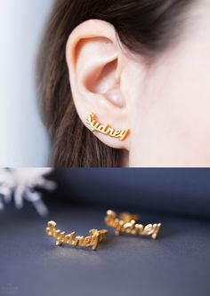 Custom Name Earrings -Personalized Earrings -Stud Name Earrings -Custom Earrings -Pair of Earrings -Gold Earrings -Silver Earrings by TheGoldenBeverly on Etsy https://www.etsy.com/listing/479366570/custom-name-earrings-personalized Plate Earrings, Minimalist Earrings Studs, Name Earrings, Platinum Rose Gold, Minimalist Studs, Custom Earrings, Jewelry Outfit, Minimalist Earrings, Westminster