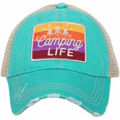 Katydid Camping Life Wholesale Trucker Hats Camping Hat, Wholesale Hats, Distressed Cap, Women Trucker, Funny Hats, Hat Ideas, Camping Life, Outfit Combinations, Chic Accessories