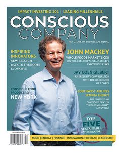 the front cover of conscious company magazine