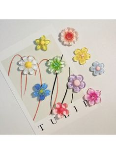 10pcs Transparent Flower Shaped Fridge Magnets, Cute Decorative Stickers For Kitchen Office, Personalized Fridge Decals For Whiteboards, Cabinets And Dishwashers, Kitchen Decor, Home Decor, Mother's Day Gift Multicolor    ABS     Home Decor, size features are:Bust: ,Length: ,Sleeve Length: Fridge Decals, Transparent Flowers, Decorative Stickers, Kitchen Office, Whiteboard, Kids Beachwear, White Board, Flower Shape, Fridge Magnets