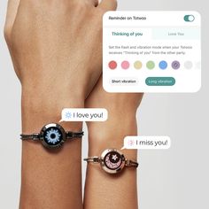 TOTWOO Long Distance Touch Bracelets for Couples ,Light up&Vibration Relationship Gifts for Couples Long Distance Bracelets, Bracelets For Couples, Relationship Bracelets, Distance Bracelets, Bff Jewelry, Long Distance Love, Smart Jewelry, Cute Couple Gifts, Moon Bracelet