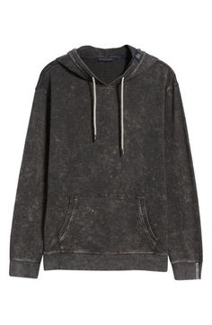 Mottled, acid-wash coloring brings instant old-favorite status to a hoodie made for timeless comfort from soft, stretchy cotton-blend fleece. Drawstring hood 70% cotton, 25% polyester, 5% elastane Machine wash, dry flat Imported Acid Wash Hoodie, Stone Rose, Nordstrom Store, Fabric Gifts, Free Fabric, Black Fits, Acid Wash, Black Hoodie, Pullover Hoodie