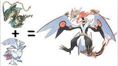 two different pokemons are depicted in this graphic