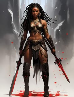 Female Warrior Tattoo, Black Goddess, Black Artwork