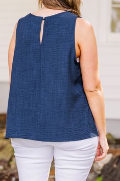 Introducing our Easy Breezy Top, the perfect addition to your summer wardrobe! This sleeveless top pairs effortlessly with white denim or our Sandy Shoreline Pants, Navy Blue, making it your new go-to for warm weather! Say hello to elevated style and easy, breezy comfort with this must-have top! 100% Polyester Short Dresses Party, Elevated Style, Summer Chic, Jumpsuit Shorts Rompers, Easy Breezy, Shoes With Jeans, Shop Maxi Dresses, New Tops, Leggings Shop