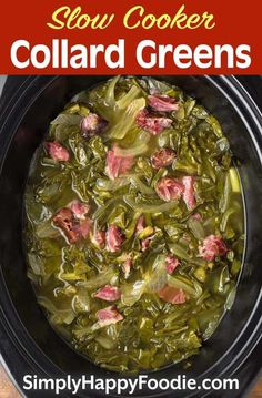 slow cooker collard greens with ham in it