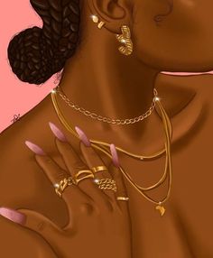 Black Women In Gold, Abstract Canvas Painting Ideas, Interior Design Secrets, Journey Art, Interiors Design, Ultrasound, Interior Design, Nails, Gold