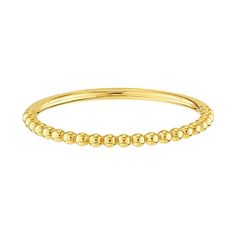 This 14k gold band ring features a bead design that is equally eye-catching when worn alone, or stacked with other rings. This 14k gold band ring features a bead design that is equally eye-catching when worn alone, or stacked with other rings.  Nickel free Metal: 14k gold Packaging: boxed Width: 1.5 mm Finish: polished Size: 8. Color: Yellow. Gender: unisex. Age Group: adult. Yellow Gold Round Eternity Band, Stackable Gold Band Rings, Stackable Band Gold Rings, 14k Gold Stackable Round Bands, Yellow Gold Stackable Eternity Band, Stackable Yellow Gold Band Jewelry, Yellow Gold Stackable Band Jewelry, Gold Open Band Stackable Eternity Band, Yellow Gold Stackable Round Bands