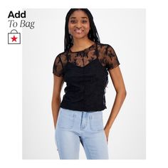 in stock Lace Tee, Black Camis, Junior Outfits, Shirts Tops, Pick Up, In Store, Buy Online, Lace, Free Shipping