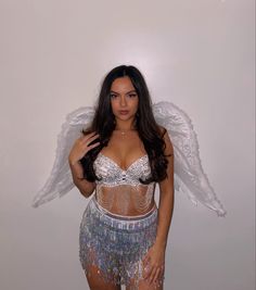 angel halloween costume Capricorn Costume Ideas, Zodiac Halloween Costumes, Kim Kardashian Angel Costume, Hot Cleopatra Halloween Costumes, Foxxy Cleopatra Halloween Costume, Angel Halloween Costumes, Halloween Costumes, Halloween