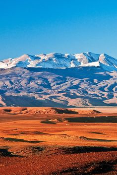 the mountains are covered with snow in the desert