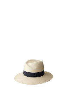 "Find MAISON MICHEL Virginie Timeless Wide-brim Hat With Band on Editorialist. Maison Michel \"Virginie Timeless\" hat. Twisted dent crown. Wide, downturned brim. Straw. Head size: small, approx. 22\"Dia.; medium, 22.8\"Dia.; large, 23.6\"Dia. Made in Italy." Luxury Wide Brim Boater Hat For Summer, Luxury Summer Sun Hat, Luxury Brimmed Summer Hats, Luxury Summer Hat With Curved Brim, Luxury Panama Hat With Curved Brim For Spring, Luxury Wide Brim Panama Hat For Spring, Luxury Short Brim Summer Hat, Luxury Wide Brim Toquilla Straw Hat, Luxury Summer Hat With Short Brim