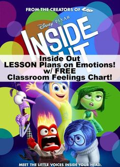 inside out lesson plans on emotions classroom feelings chart from disney pixars to inside out