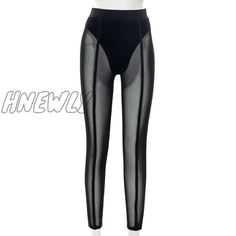 Brand Name: HnewlyLength: Ankle-LengthOrigin: CN(Origin)Hip-Style: RegularWaist Type: HIGHSeam: SEAMSpandex: High Spandex(>20%)Item Type: leggingsThickness: STANDARDFabric Type: MeshGender: WOMENStyle: Sexy & ClubMaterial: SpandexPattern Type: SolidAge: Ages 18-35 Years OldPattern: Solid colorColor: BlackSize: S,M,LPopular elements: See-through, voile.OL Club,PartyStyle: Pencil pants/skinny pantsThickness: OrdinaryFunction: Hip lifting, slim fit, breathable, slimmingYear of listing/season: Winter Sheer Black Bottoms, High Stretch Sheer Bottoms For Party, Sheer High Stretch Bottoms For Party, Black Sheer Stretch Leggings, Sheer High Stretch Party Bottoms, Sheer Black Full-length Bottoms, Tight Black Sheer Leggings, Black Sheer Tight Leggings, Fitted Sheer Black Leggings