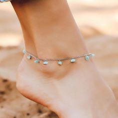 Dangling Gem Chain Anklet | Pura Vida Bracelets Cheap Silver Anklets For Summer, Cheap Silver Anklets As Gift, Cheap Casual Anklets As A Gift, Cheap Festival Anklets, Cheap Women's Summer Anklets, Cheap Spring Party Anklets, Cheap Silver Anklets For Beach Season, Cheap Trendy Silver Anklets, Trendy Cheap Anklets For The Beach