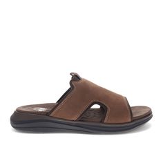 Slide into comfort and style with these Dockers casual sandals and you’ll be ready for anything. Add them to jeans or shorts and let the synthetic leather uppers elevate your look, while the lightweight, flexible TPR outsole creates long-lasting traction and support. Plus, these sandals will keep you feeling cool and relaxed all day long thanks to their extra-soft EVA footbed, which features a moisture-wicking sock cover and perforated ventilation. Designed to complement any casual look and buil Casual Brown Synthetic Sport Sandals, Brown Slip-on Sport Sandals With Arch Support, Brown Outdoor Slides With Arch Support, Brown Slides With Arch Support For Outdoor, Brown Casual Sport Sandals With Arch Support, Casual Brown Sport Sandals With Arch Support, Casual Sport Sandals With Leather Footbed For Vacation, Comfortable Brown Slide Sport Sandals, Comfortable Brown Sport Slide Sandals