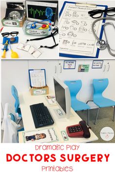 the doctor's surgery printables are on display