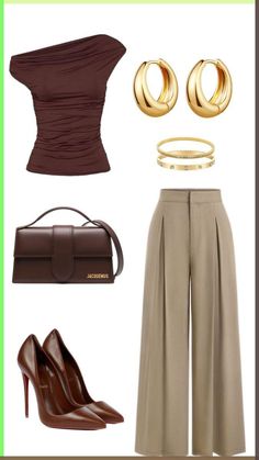 Ceo Aesthetic Outfit, Daily Feminine Outfits, Stylish Minimalist Outfits, Tops Names For Women, Brown Semi Formal Outfits For Women, Outfit Inspo Minimalist, Tropical Professional Outfit, Activity Director Outfits, Women Two Piece Outfit Classy