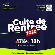 a poster for the event titled'culture de rentreee'in paris, france