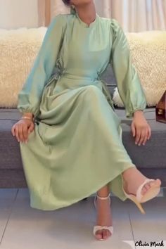 Olivia Mark - Elegant Long Sleeve Maxi Dress for the Modern Lady Modest Plain Dress For Spring, Modest Plain Spring Dress, Long Sleeve Maxi Dresses, Women Professional Attire, Maxi Dresses For Women, Fitted Maxi Dress, Vacation Wear, Professional Attire, Sleeve Maxi Dress