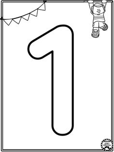 the number one coloring page for children