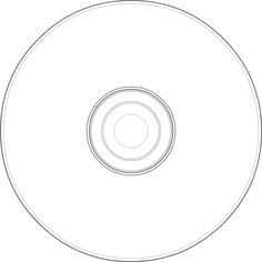 a drawing of a cd disc with an empty space for the disk to be drawn