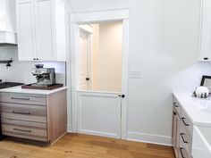 the kitchen is clean and ready for us to use in its new owner's home