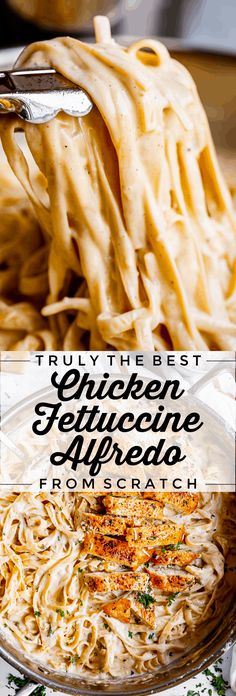 the best chicken fettuccine alfredo from scratch