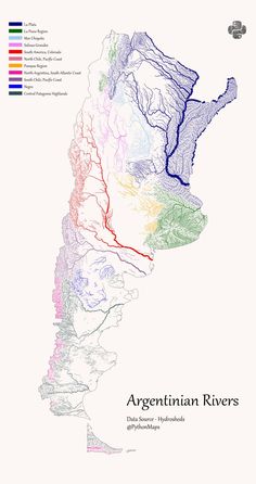 the cover of an atlas book showing rivers and landforms, with colored lines on each side