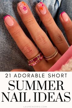 As someone who adores experimenting with nail designs, I understand the struggle of finding the perfect summer look for short nails. Fear not, because in this blog post, I'll be sharing a bunch of creative and eye-catching nail designs tailored specifically for shorter nails. Whether you're into vibrant hues, minimalist patterns, or intricate detailing, there's Shorter Summer Nails, Minimalistic Summer Nails, Cute Short Summer Nails Simple, Short Cute Summer Nails, Small Summer Nails, Short Nail Art Summer, Summer Manicure Ideas Gel, Natural Summer Nails Short, Short Dip Nails Summer