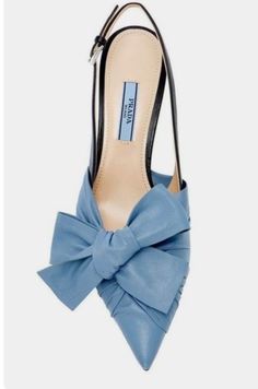 Bow Embellishments, Heels Bow, Heels Kitten, Slingback Heels, Crazy Shoes, Prada Shoes, Sling Back