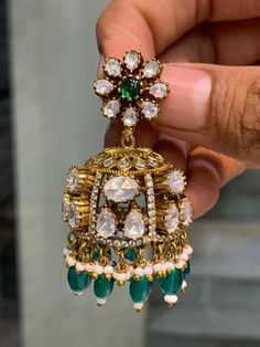 Premium quality Victorian finish mossanite studded jhumkas Luxury Ornate Jhumkas As Gift, Luxury Tilla Jhumkas For Festive Occasions, Victorian Jhumkas, Jhumkas Earrings, Silver Bridal Jewellery, Beautiful Jewelry Diamonds, Jewelry Diamonds, Frederick Md, Bridal Jewellery