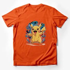 Cute Electric Mouse Cartoon T-Shirt, Colorful Anime Style Graphic Tee, Unisex Kids and Adult Sizes Male T-Shirt Custom graphic T-Shirt.Customize your color Colorful Anime, Mouse Cartoon, Style Graphic Tee, Cartoon T Shirt, Cartoon T Shirts, Male T Shirt, Anime Style, Custom Shirts, Graphic Tee