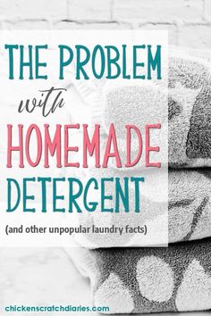 towels stacked on top of each other with the words, the problem with homemade deterent and