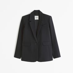 Elevate your professional wardrobe with the Abercrombie & Fitch Women's Classic Suiting Blazer in sleek black. This meticulously tailored piece combines functionality and style, perfect for a polished office look or a smart casual ensemble.

- **Size**: XS PETITE
- **Color**: Black
- **Material**: Shell made from Polyester, Viscose, and Elastane
- **Gender**: Female
- **Features**:
  - Single-breasted design
  - Classic-fit silhouette
  - Interior pocket for essentials
  - Decorative sleeve butt