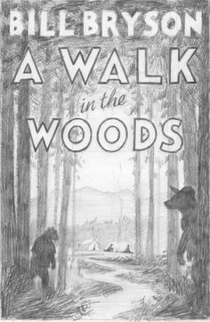 a book cover for a walk in the woods with two bears walking through the woods