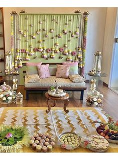 a living room filled with lots of furniture and decor