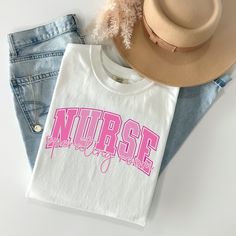 Comfort Colors Operating Room Shirt, Or Nurse Shirt, Operating Room Nurse Shirt, Nurse Gift, Nurse tshirt, Nurse Life Tee, Nursing School For an OVERSIZED look, order one to two sizes up :) Comfort Colors introduces the "Comfort Colors 1717" garment-dyed t-shirt;  made 100% with ring-spun cotton. The soft-washed, garment-dyed fabric brings extra coziness to your wardrobe while the relaxed fit makes it an excellent daily choice. The double-needle stitching throughout the tee makes it highly durab Pink Short Sleeve T-shirt For College, Pink College T-shirt With Text Print, College Graphic Tee In Pink, Pink Graphic Tee For College, Pink Crew Neck Top For College, Pink Slogan Shirt With Crew Neck, Pink Slogan Crew Neck Shirt, Pink Crew Neck T-shirt For College, Pink Crew Neck Shirt With Slogan