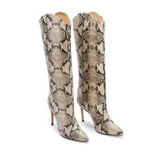 Maryana Snake Print High Heel Knee Boot | Schutz Shoes – SCHUTZ Snake Skin Boots, Snakeskin Boots, Pu Heels, Tall Boots, High Heel Boots, Street Styles, Knee High Boots, High Boots, Leather Heels