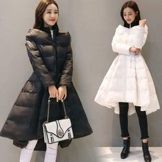 Korean Women A-Line Princess Swing Coat Cotton Down Thick Elegant Overcoat Parka Item description Brand Unbranded Size S-2XL Size Type Regular Style Puffer Jacket Closure Zip Country/Region of Manufacture China Department Women Features Heated Fit Slim Garment Care Hand Wash Only Lining Material Cotton Down MPN Does not apply Occasion Casual Outer Shell Material Polyester Pattern Solid Season Winter Theme Korean Type Coat Vintage No Year of Manufacture 2010-2019   Shipment Payment Return & Warra Black A-line Outerwear For Spring, Winter White Long Outerwear For Spring, Knee-length Outerwear For Work, Knee-length Winter Workwear Outerwear, Knee-length Winter Outerwear For Work, White Fitted Outerwear With Stand Collar, Casual Knee-length Winter Outerwear, Winter White Outerwear For Spring, Knee-length Fall Outerwear With Pockets