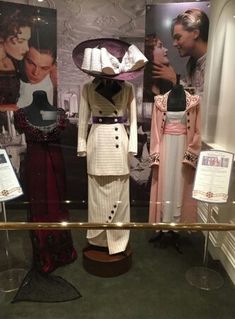 mannequins dressed in vintage clothing on display