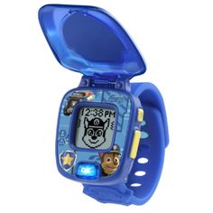 the paw patrol electronic watch is in its blue case