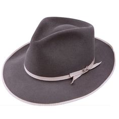 Stetson Stratoliner Special Edition Fedora: DelMonico Hatter Classic Adjustable Fedora For Town, Classic Gray Fedora With Curved Brim, Classic Adjustable Fedora, Classic Adjustable Felt Hat For Town, Adjustable Classic Felt Hat For Town, Classic Adjustable Felt Hat, Classic High Crown Fedora For Ranch, Classic Gray Flat Brim Hat Band, Classic High Crown Fedora For Country Events